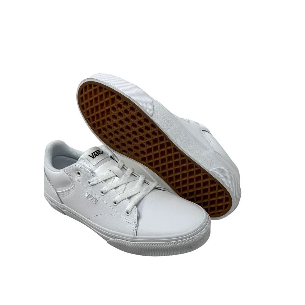 VANS Seldan Tumble Low Shoe Leather White Casual Sneakers Women Kids VN0A4U2505R